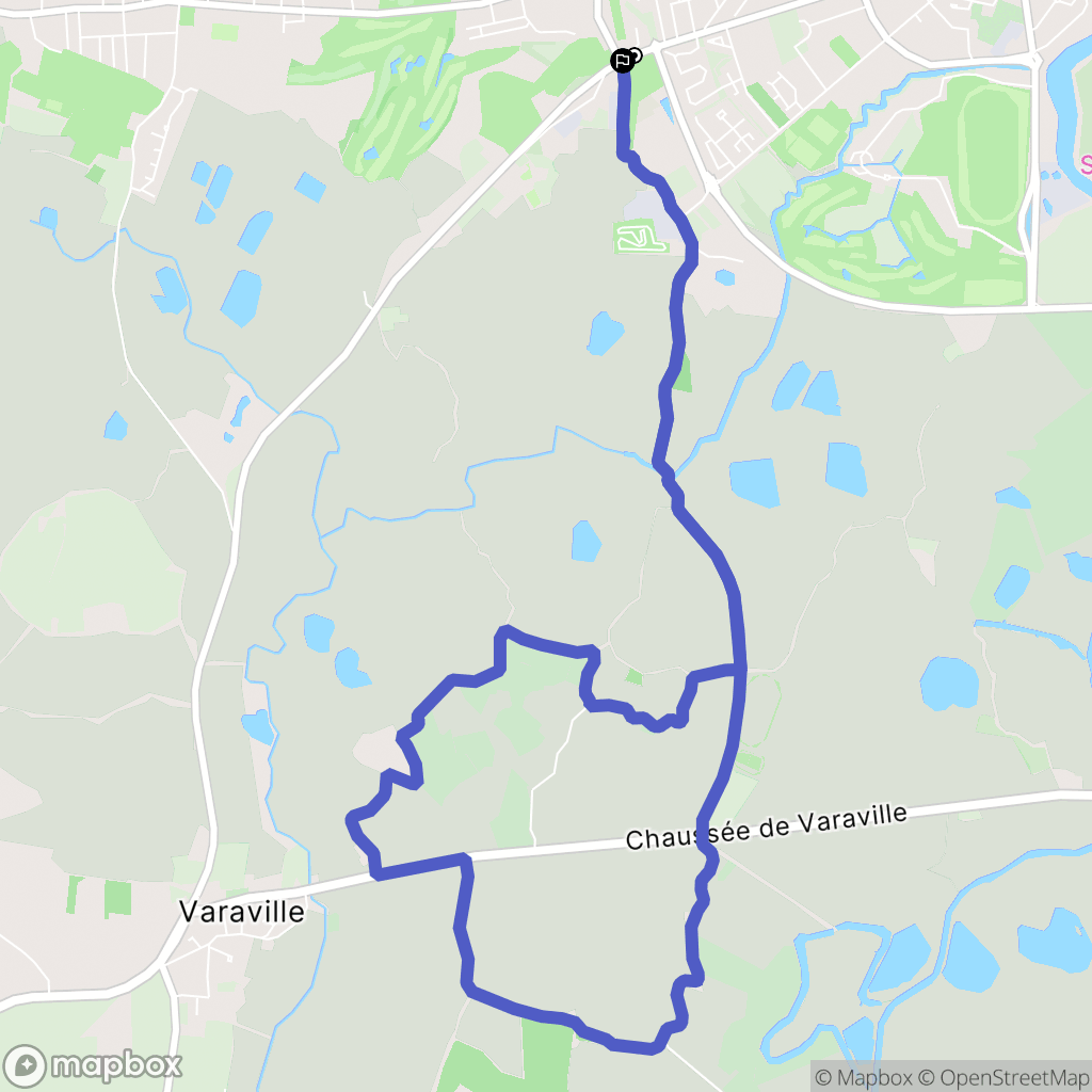 Cabourg : carte du parcours de randonnée - France