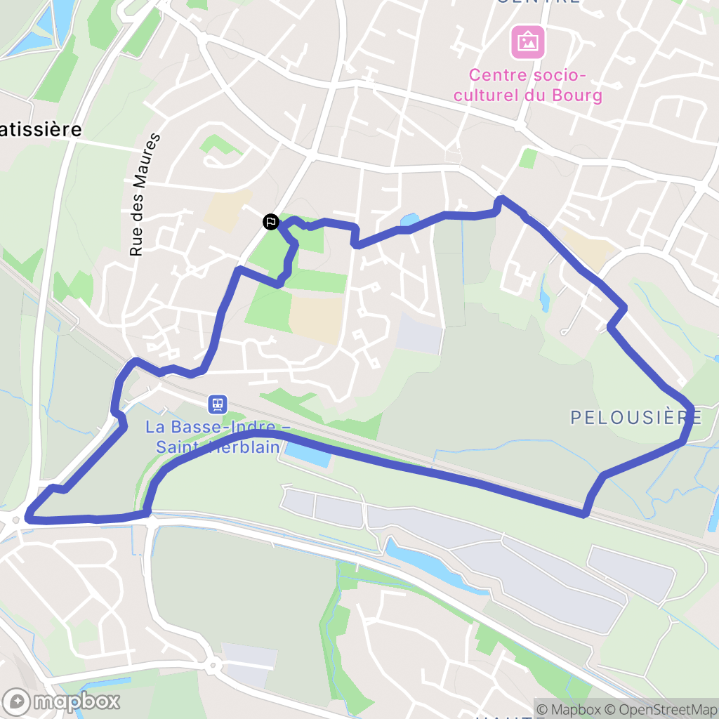 Saint-Herblain : carte du parcours de randonnée - France