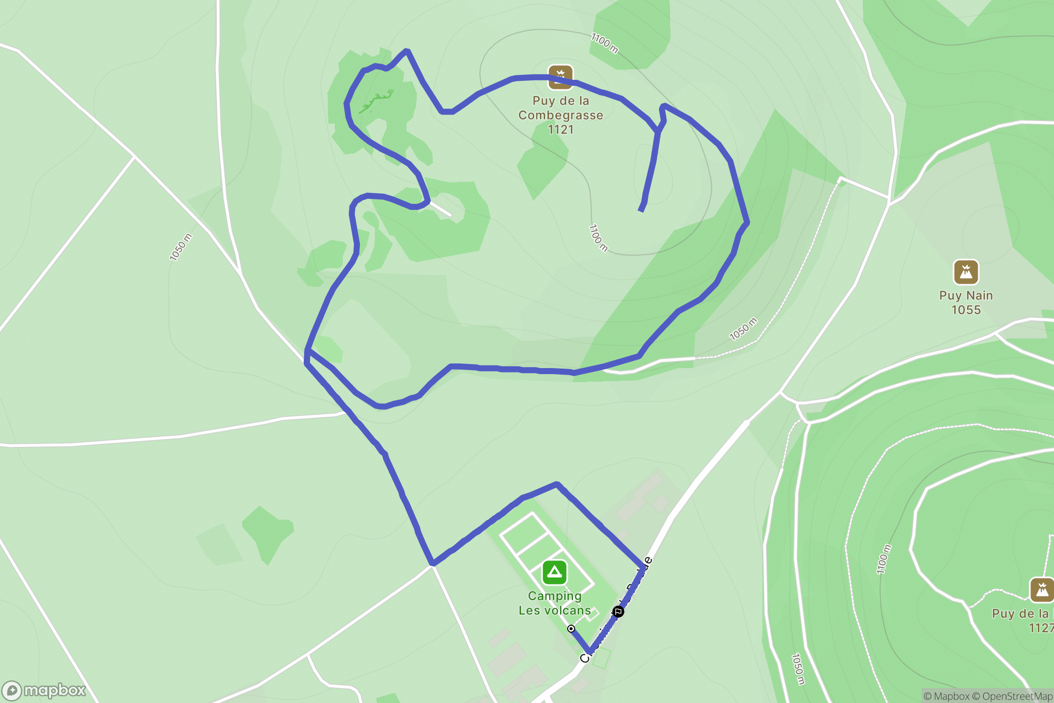 Aydat : carte du parcours de randonnée - France