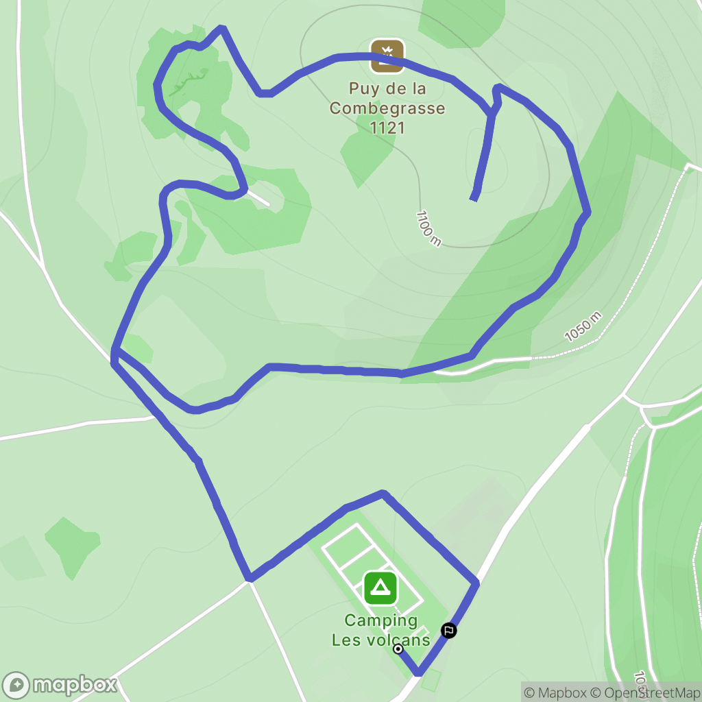 Aydat : carte du parcours de randonnée - France