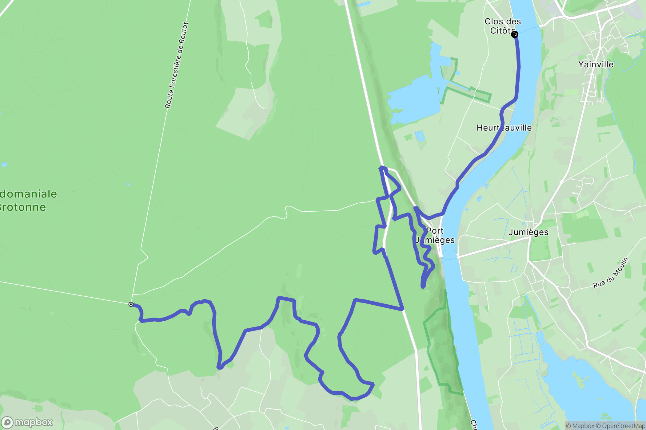 Arelaune-en-Seine : carte du parcours de randonnée - France