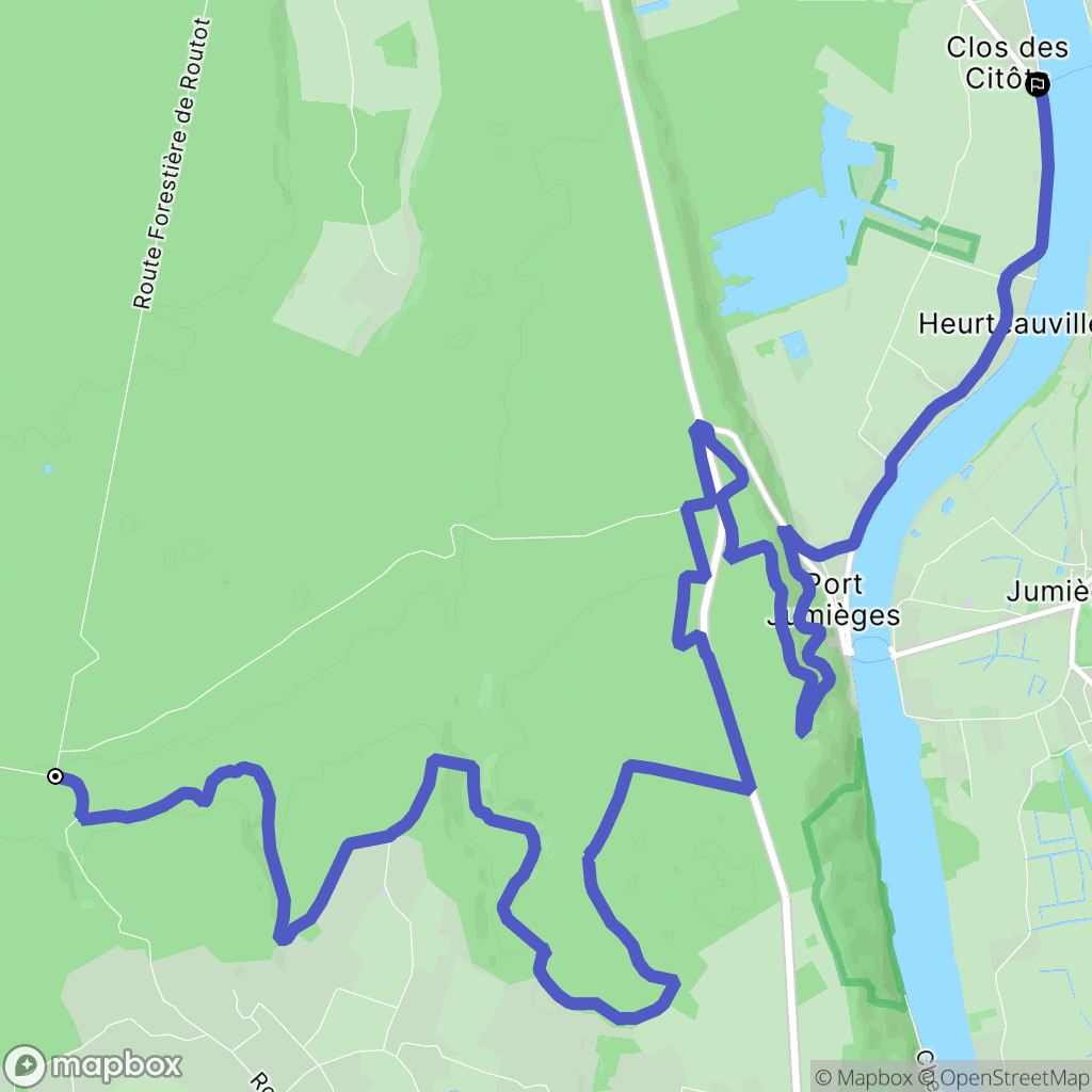 Arelaune-en-Seine : carte du parcours de randonnée - France