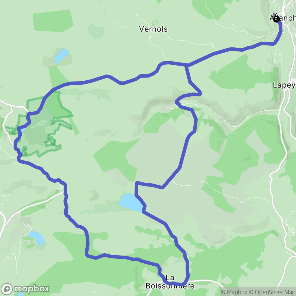 Allanche : carte du parcours de randonnée - France