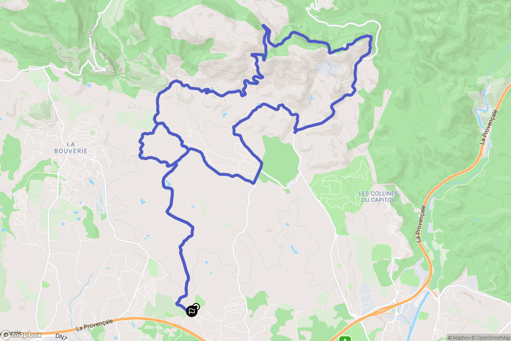 Puget-sur-Argens : carte du parcours de randonnée - France