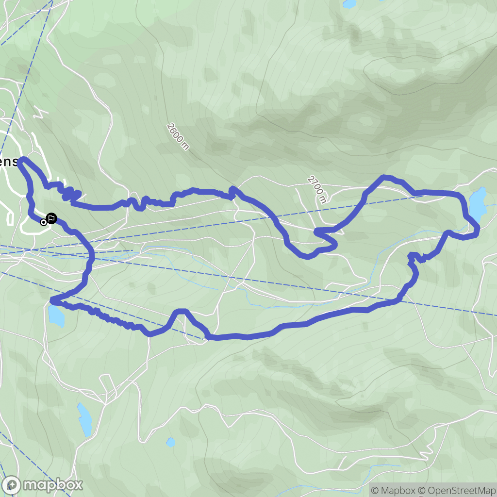 Les Belleville : carte du parcours de randonnée - France