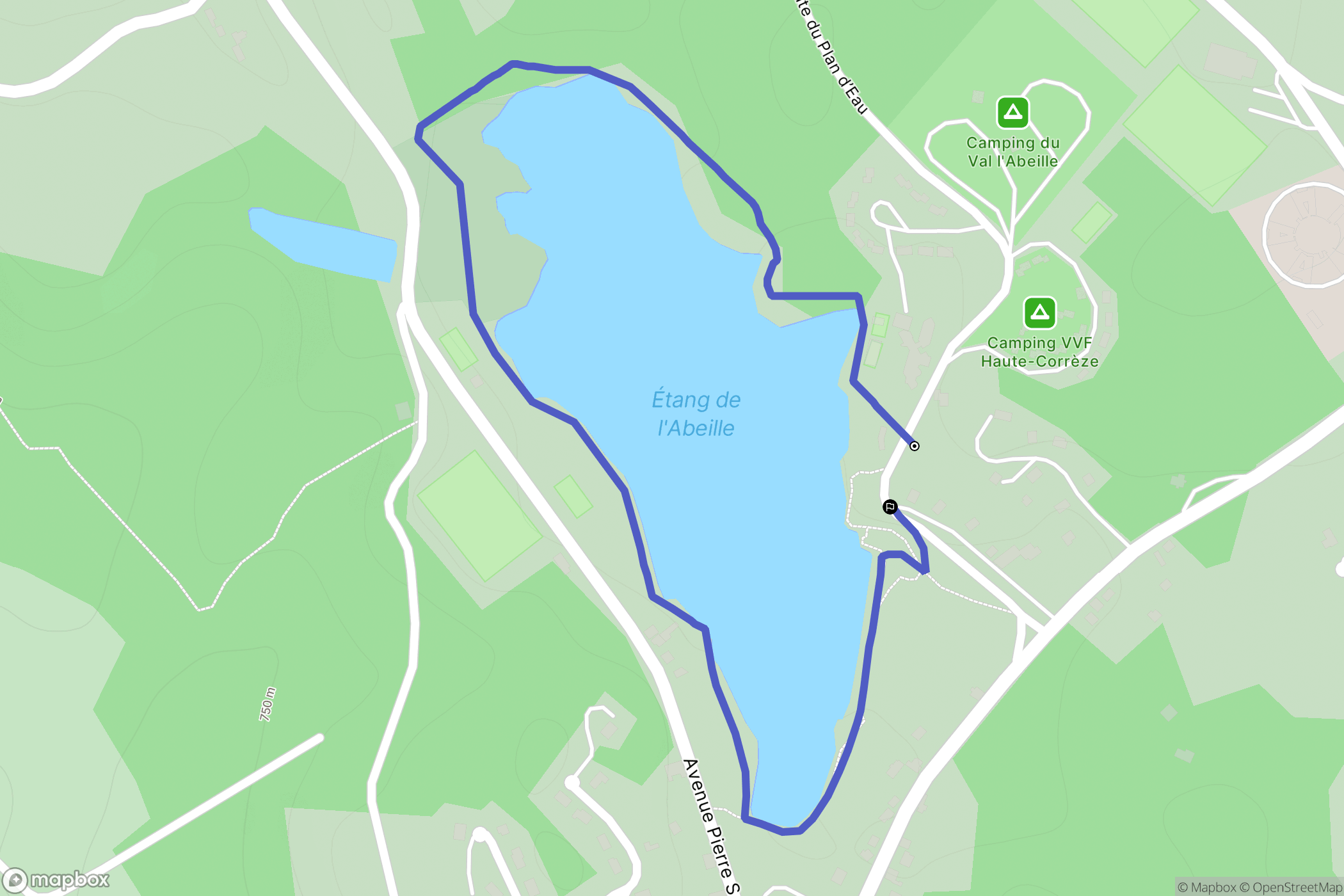 Monestier-Merlines : carte du parcours de randonnée - France