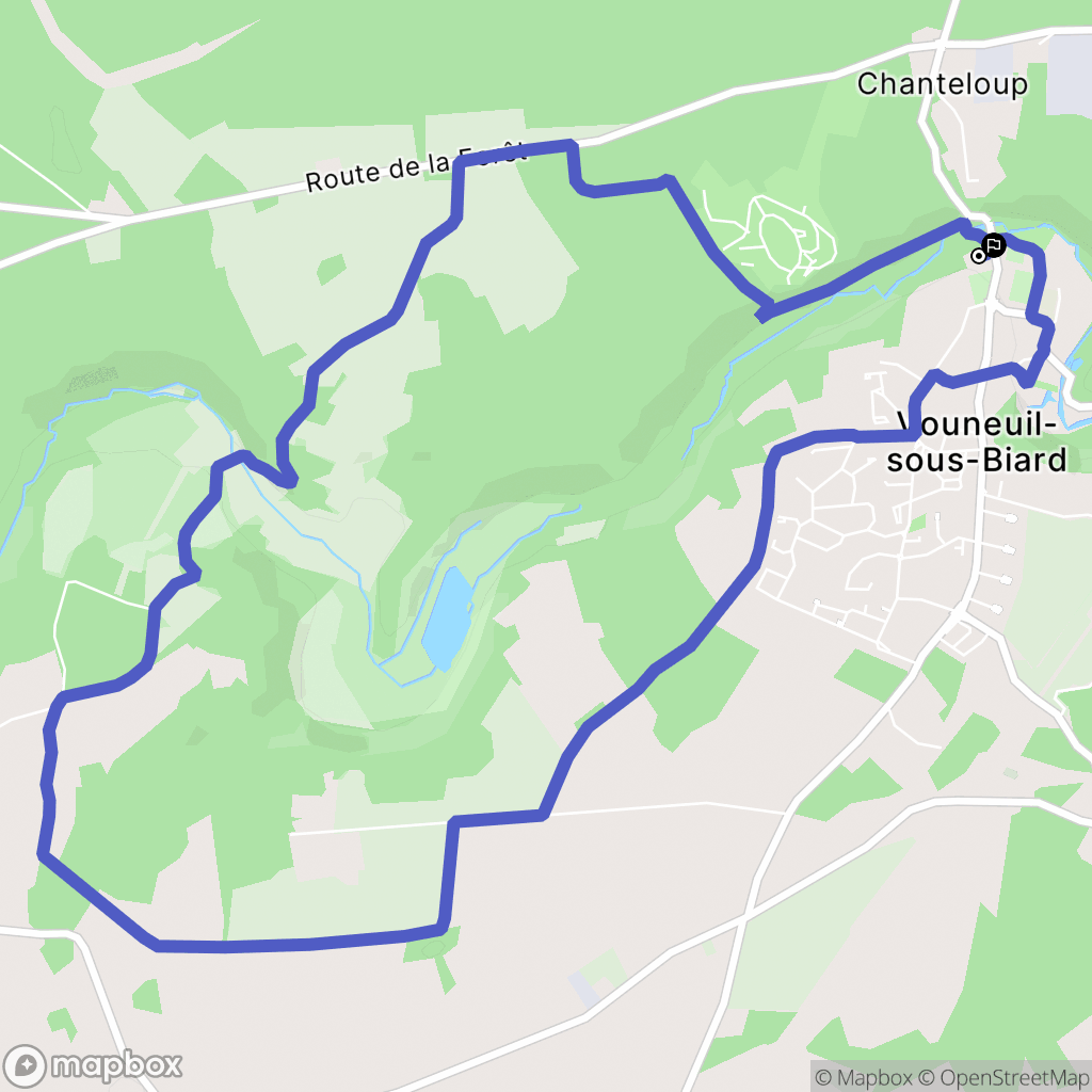 Vouneuil-sous-Biard : carte du parcours de randonnée - France