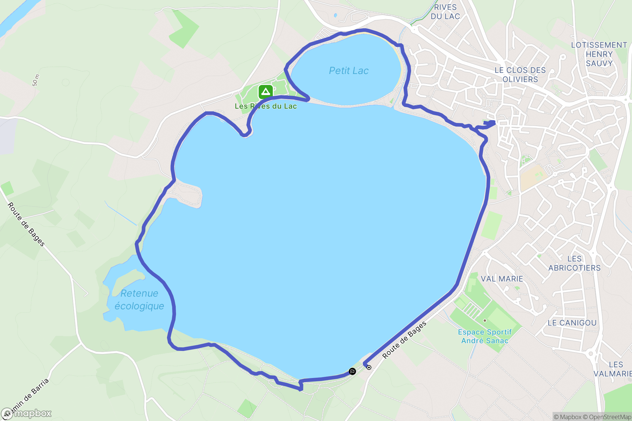 Montescot : carte du parcours de randonnée - France