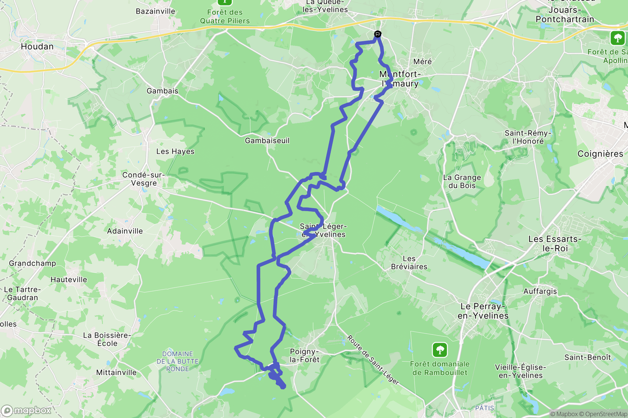 Galluis : carte du parcours de randonnée - France