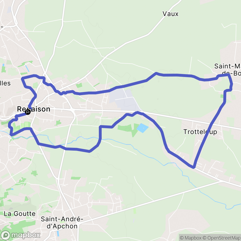 Renaison : carte du parcours de randonnée - France