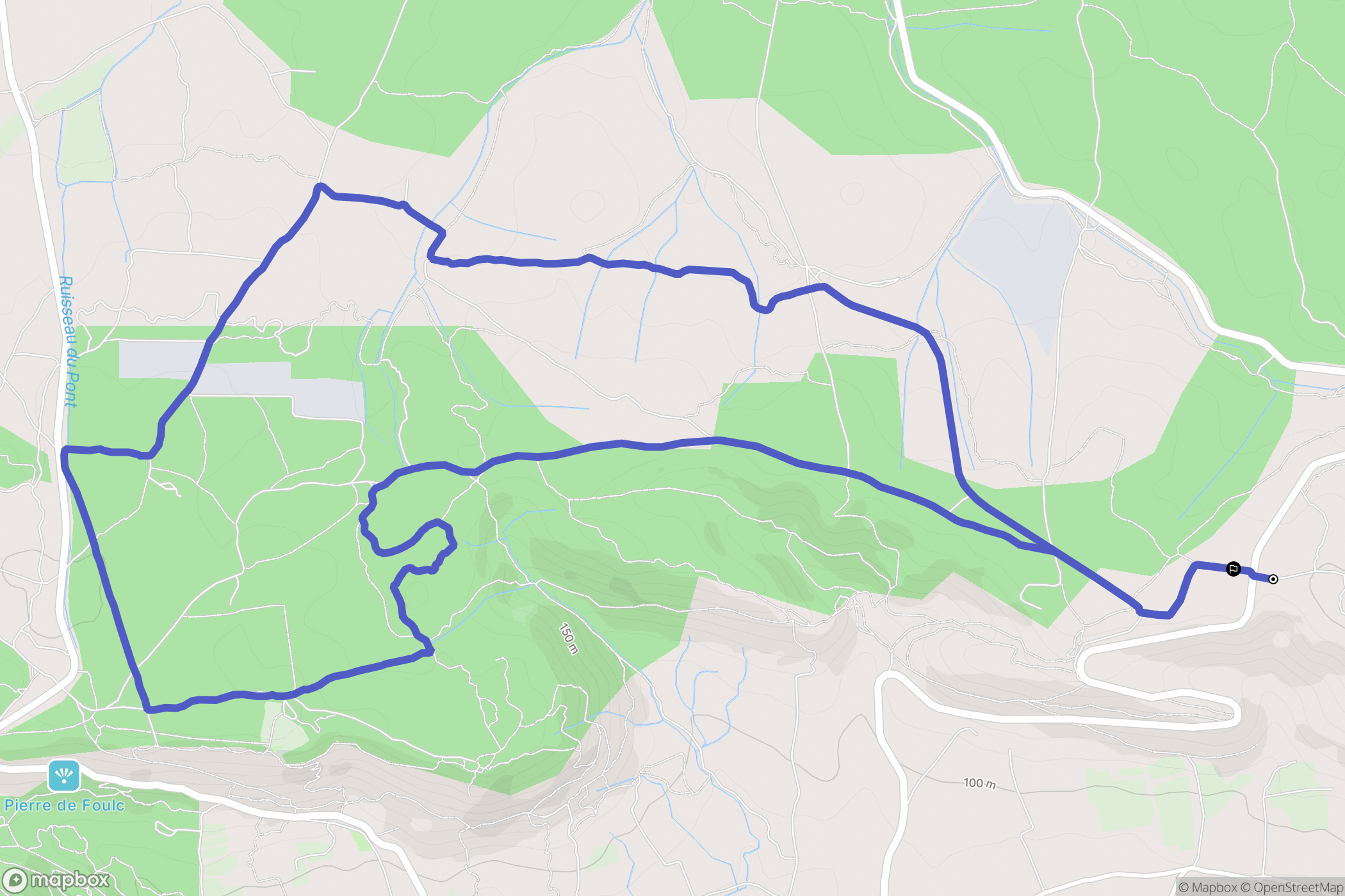 Clarensac : carte du parcours de randonnée - France