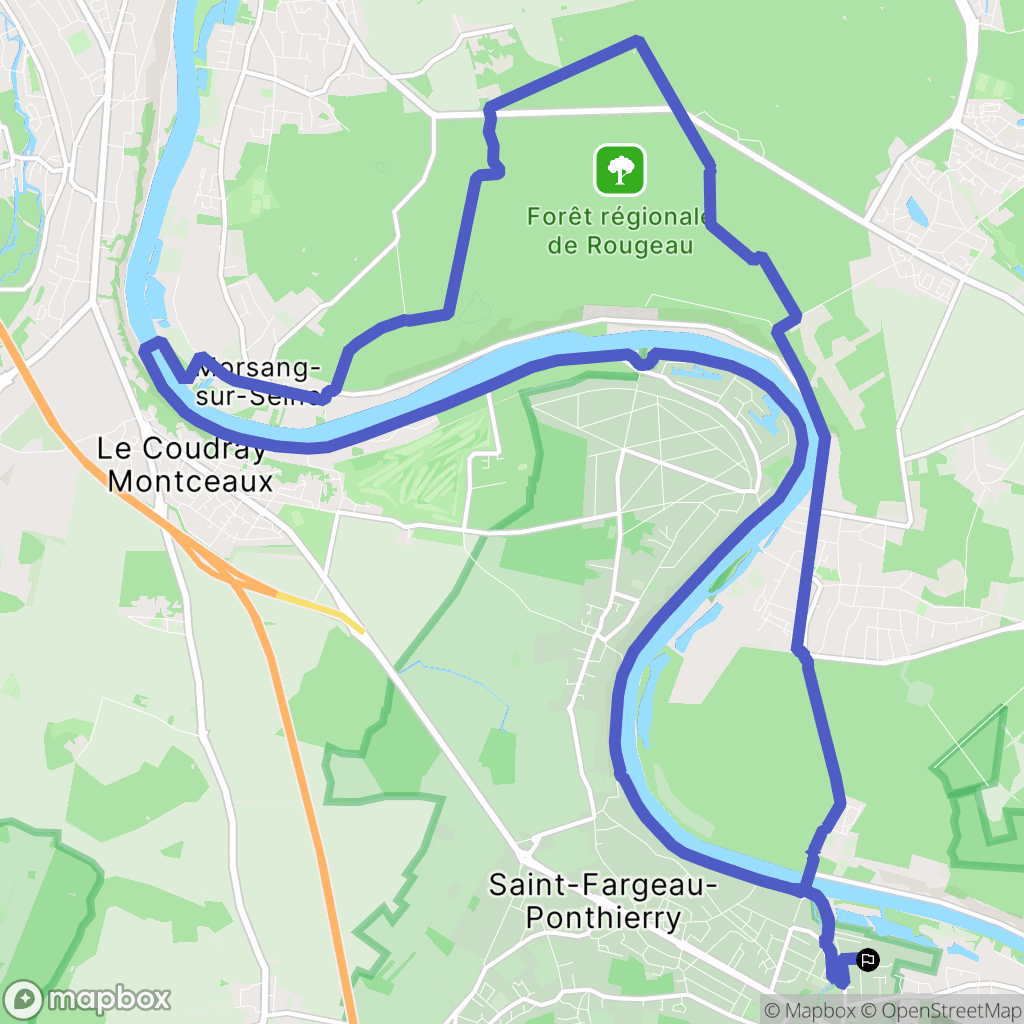 Saint-Fargeau-Ponthierry : carte du parcours de randonnée - France