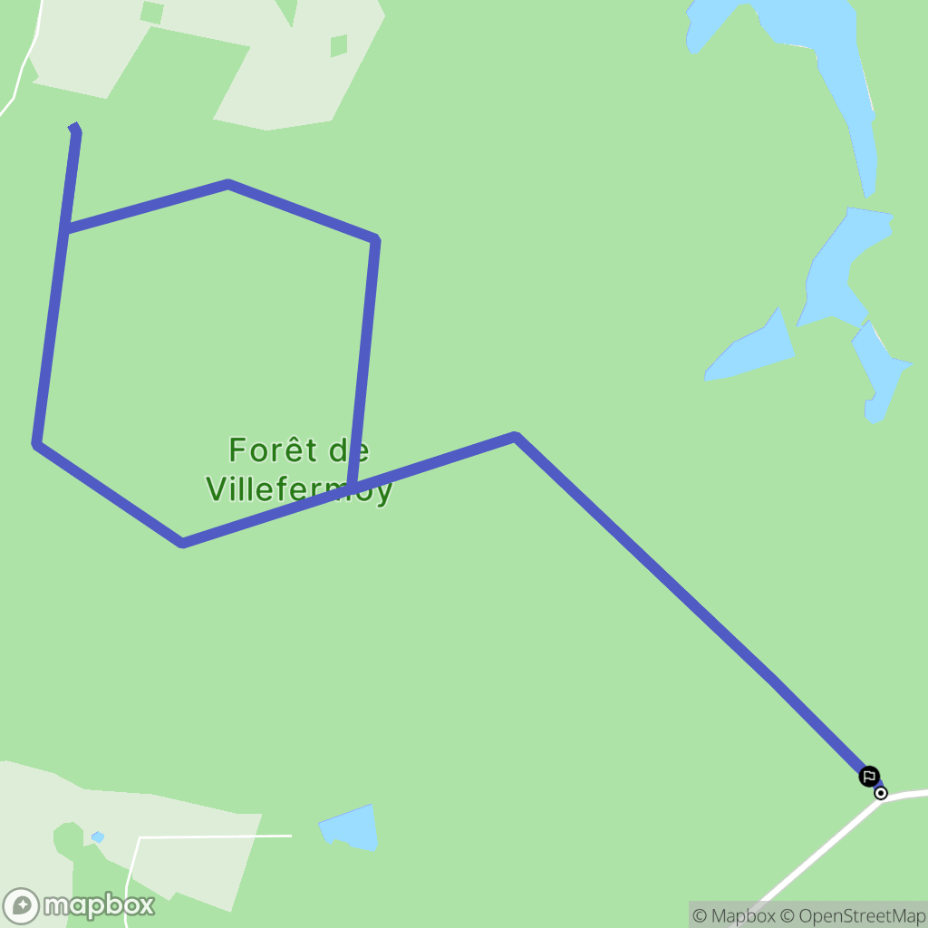 Fontenailles : carte du parcours de randonnée - France