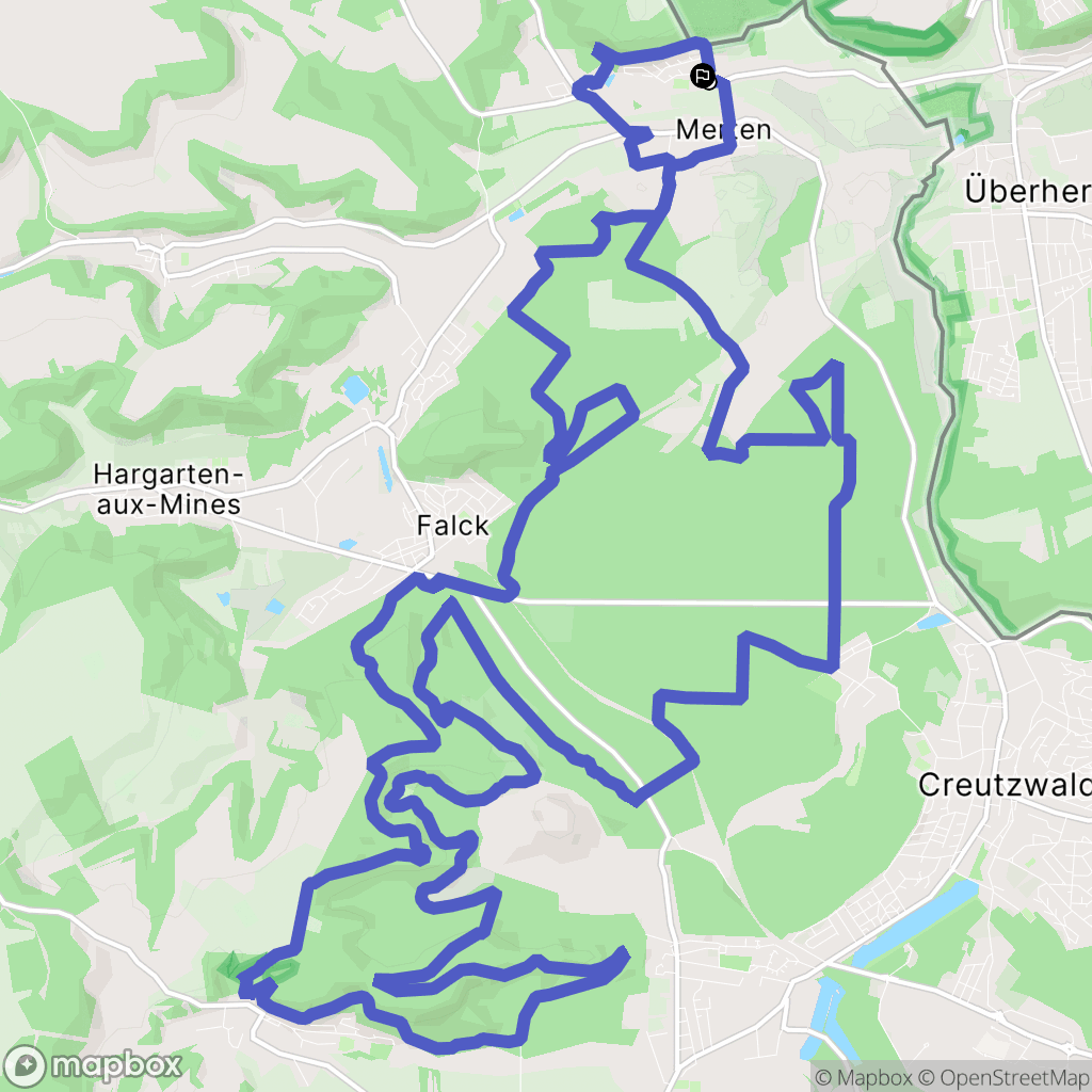 Merten : carte du parcours de randonnée - France