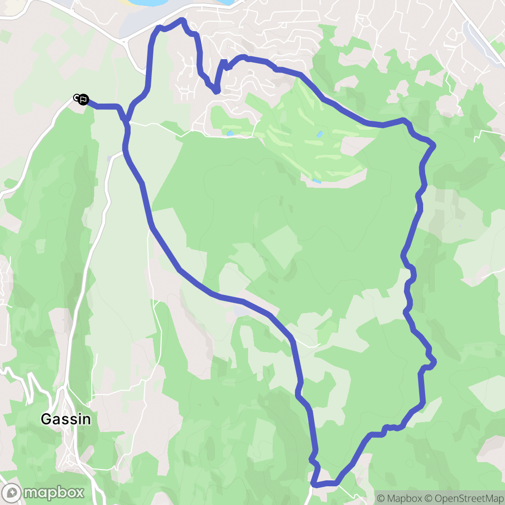 Gassin : carte du parcours de randonnée - France