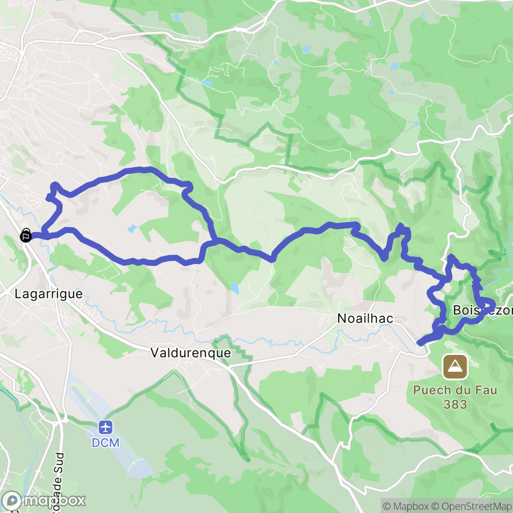 Castres : carte du parcours de randonnée - France