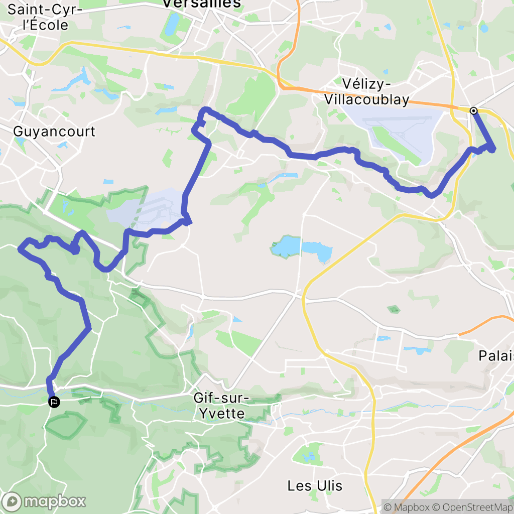 Châtenay-Malabry : carte du parcours de randonnée - France