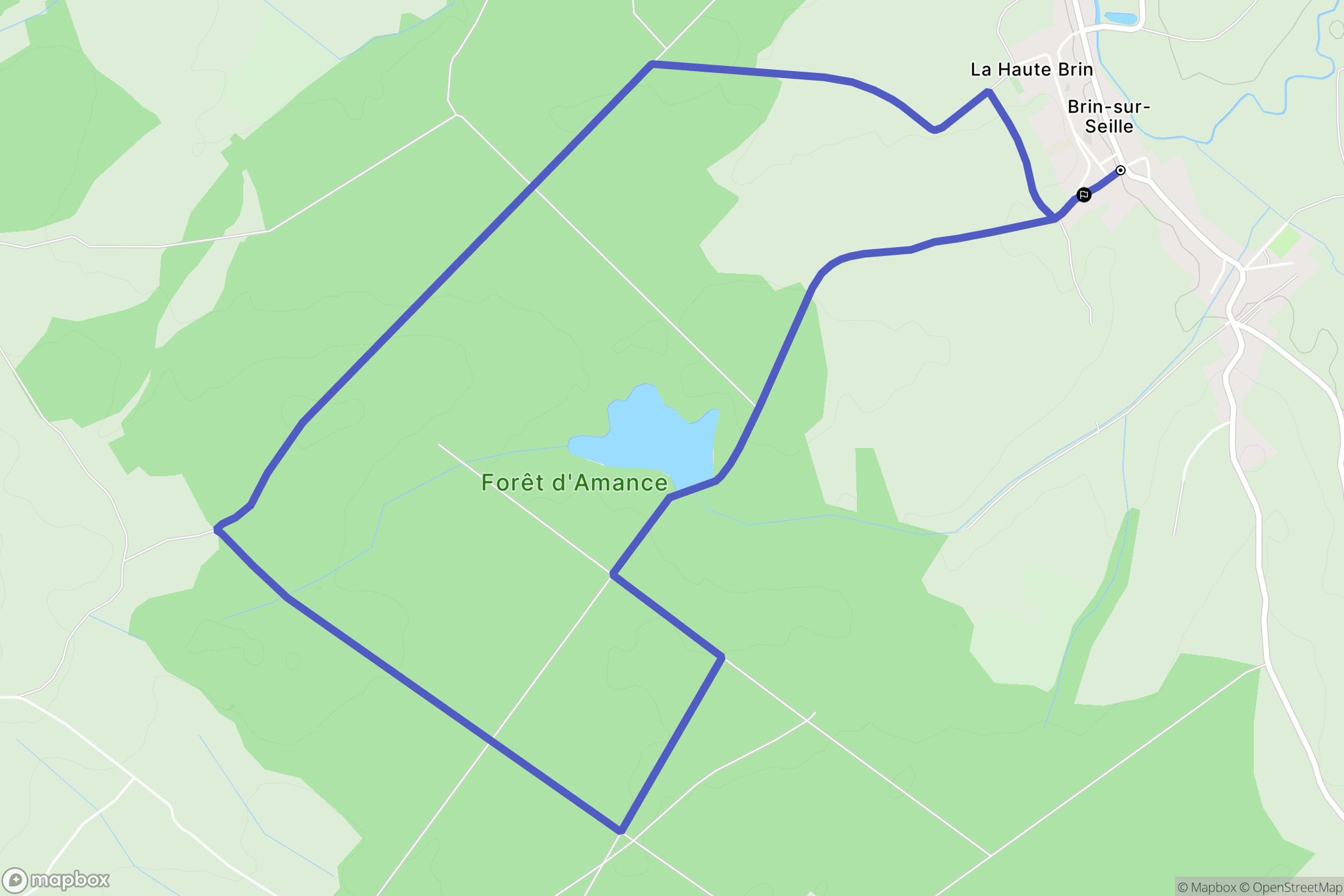 Brin-sur-Seille : carte du parcours de randonnée - France