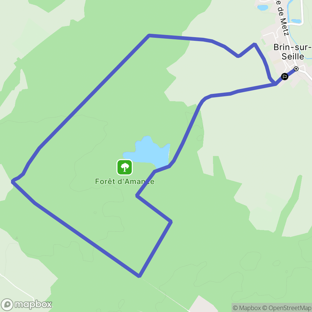Brin-sur-Seille : carte du parcours de randonnée - France