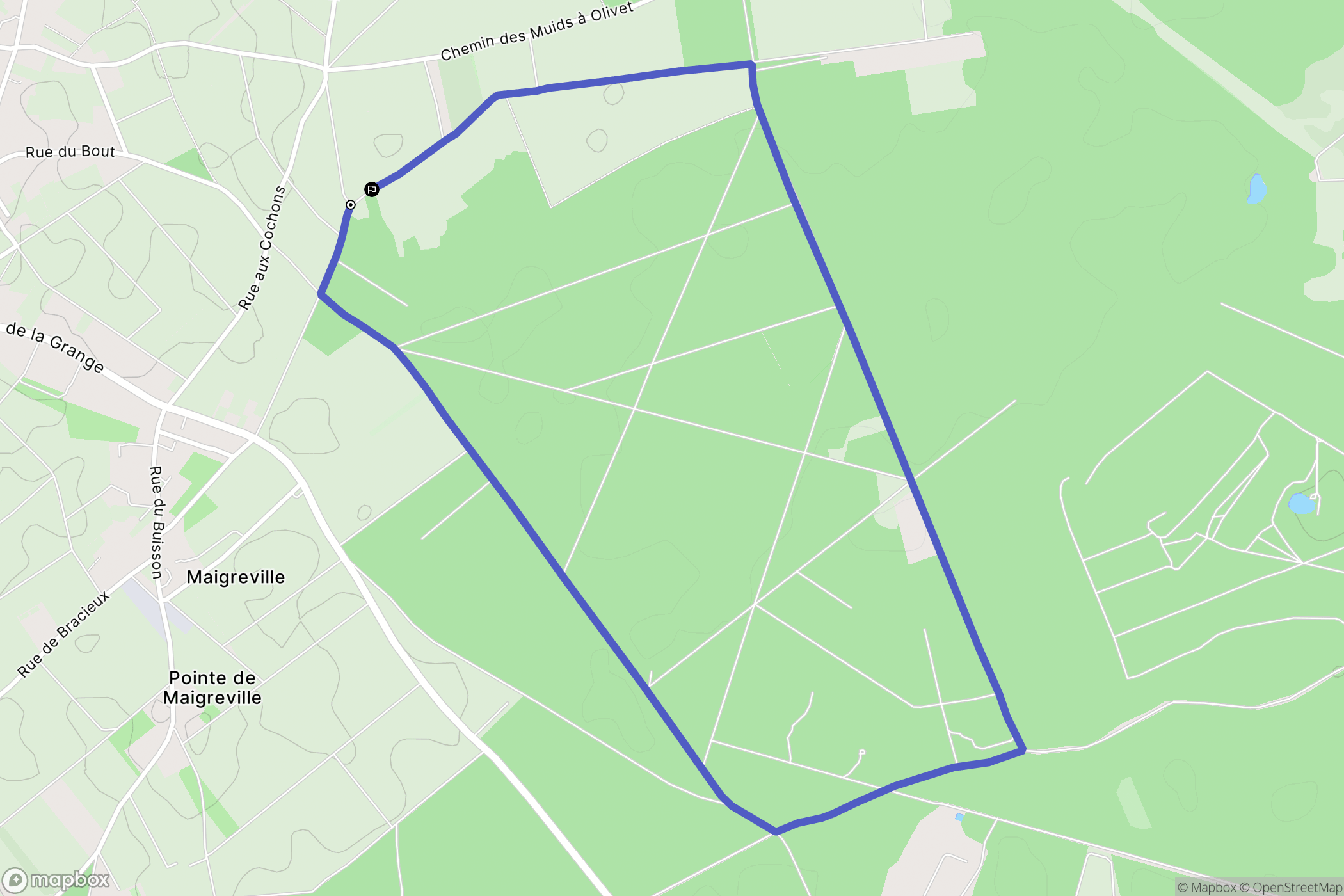 Saint-Hilaire-Saint-Mesmin : carte du parcours de randonnée - France