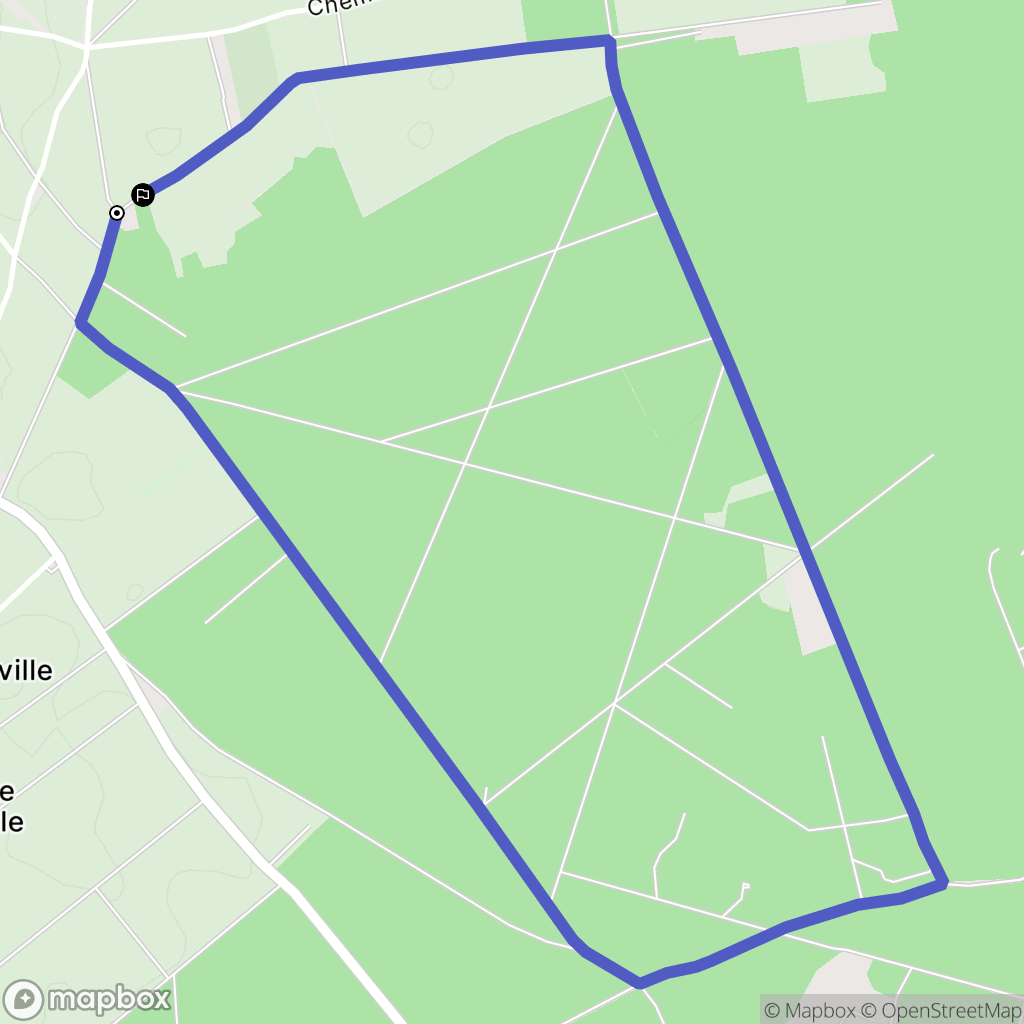 Saint-Hilaire-Saint-Mesmin : carte du parcours de randonnée - France