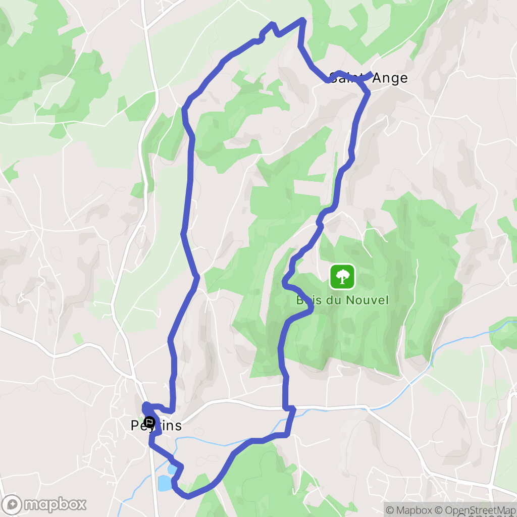 Peyrins : carte du parcours de randonnée - France