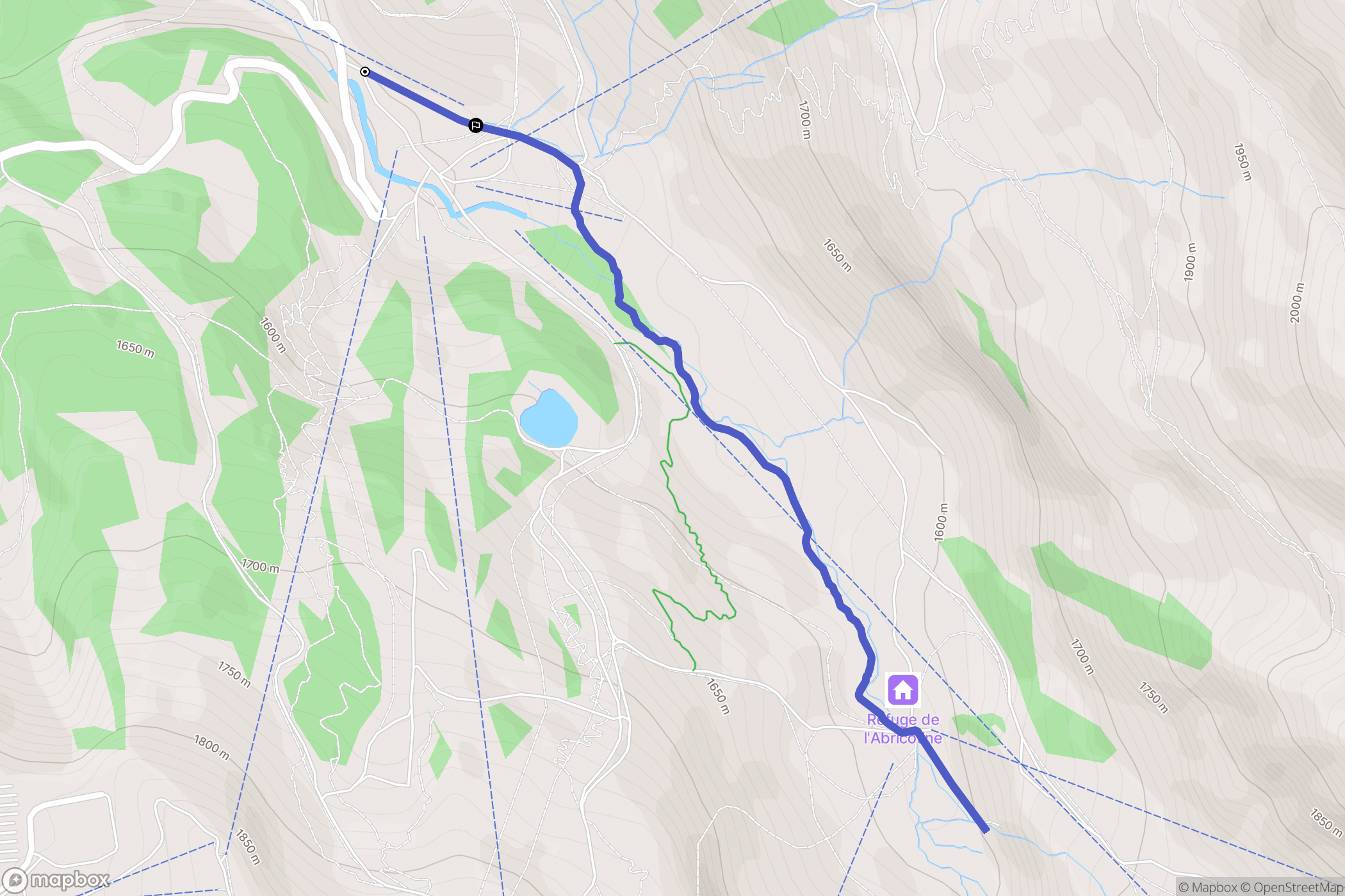 Montriond : carte du parcours de randonnée - France