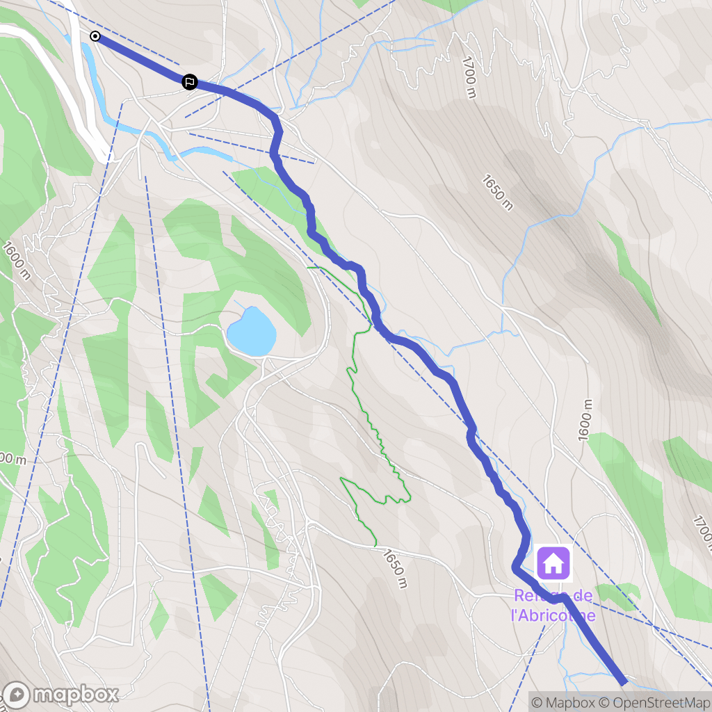 Montriond : carte du parcours de randonnée - France
