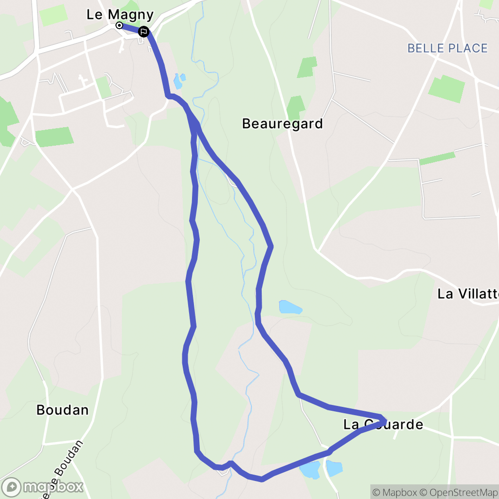 Le Magny : carte du parcours de randonnée - France