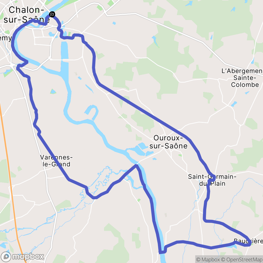 Saint-Marcel : carte du parcours de randonnée - France
