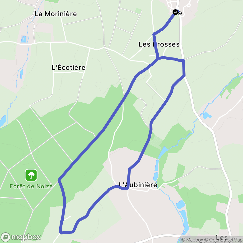 Saint-Melaine-sur-Aubance : carte du parcours de randonnée - France