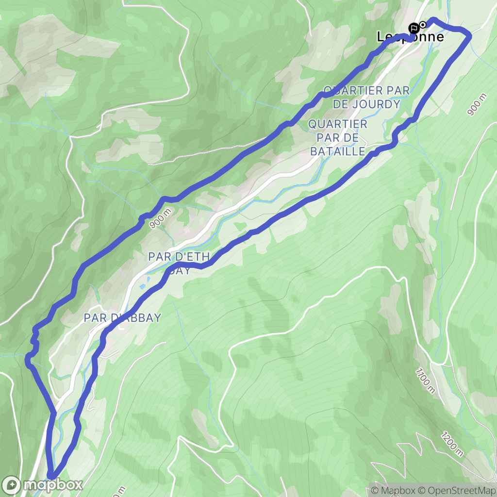 Beaudean : carte du parcours de randonnée - France