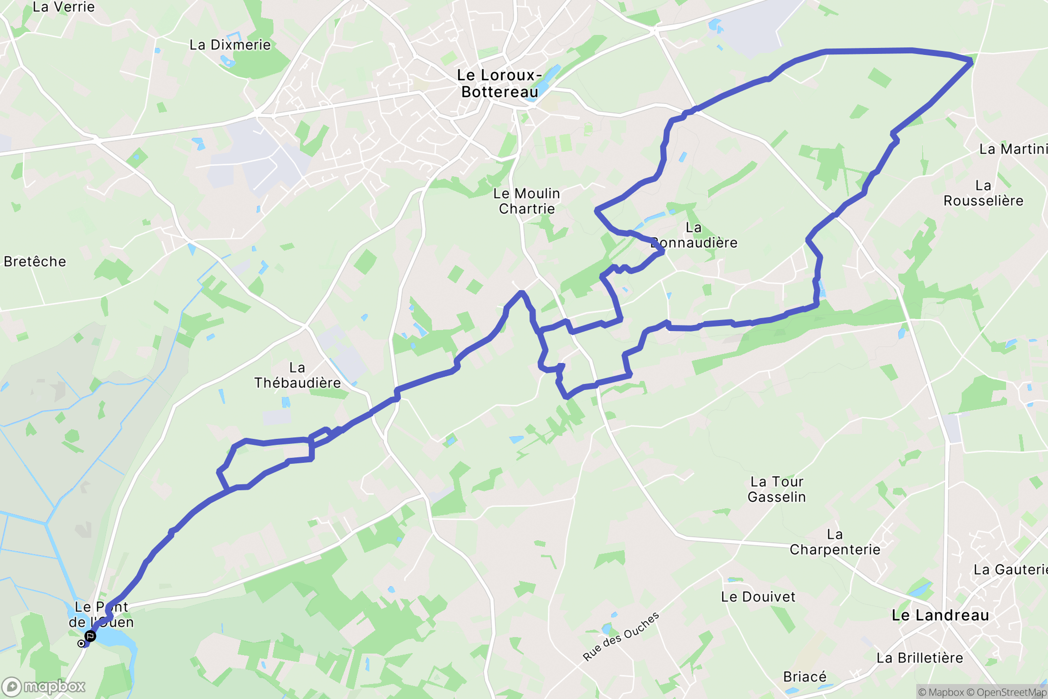 Haute-Goulaine : carte du parcours de randonnée - France