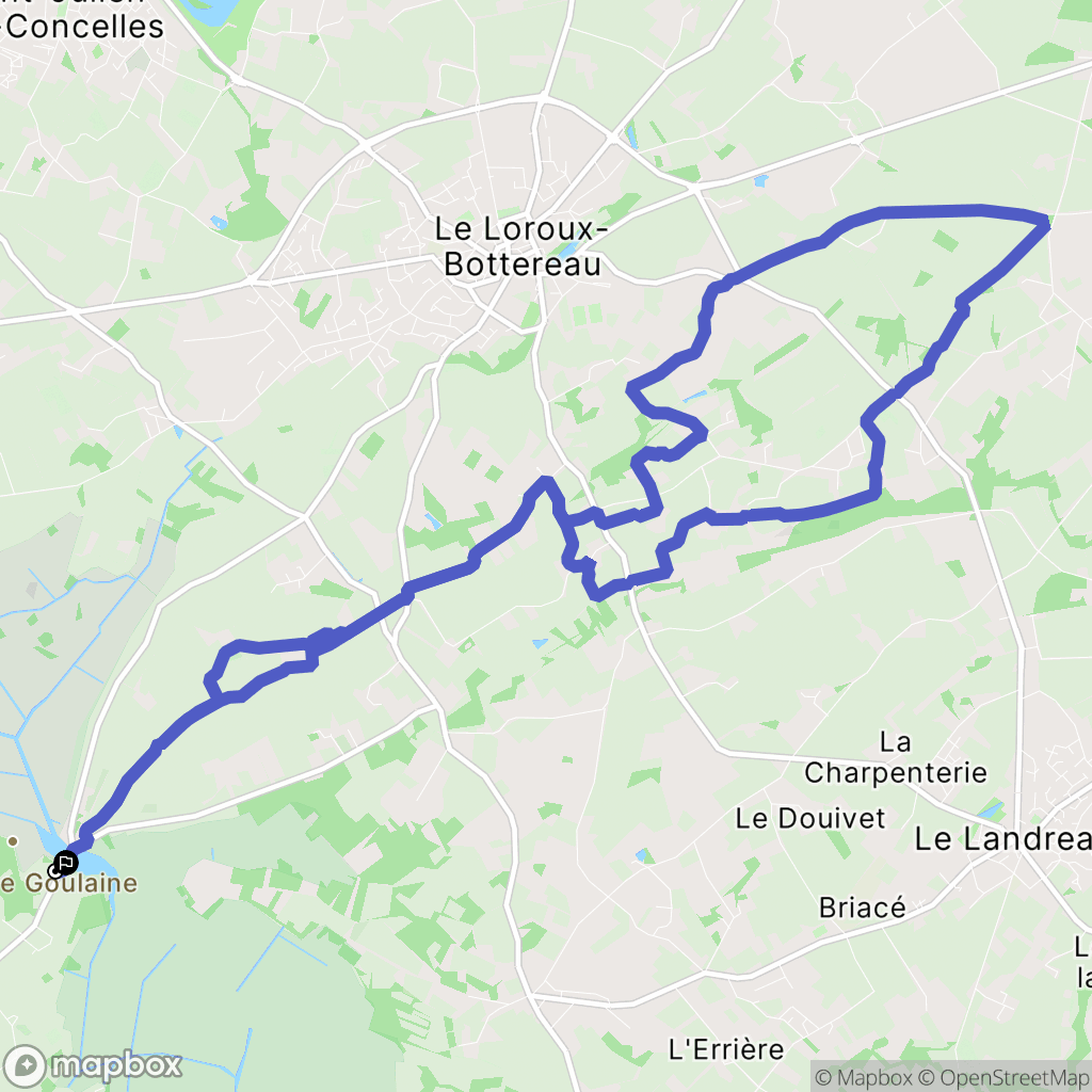 Haute-Goulaine : carte du parcours de randonnée - France