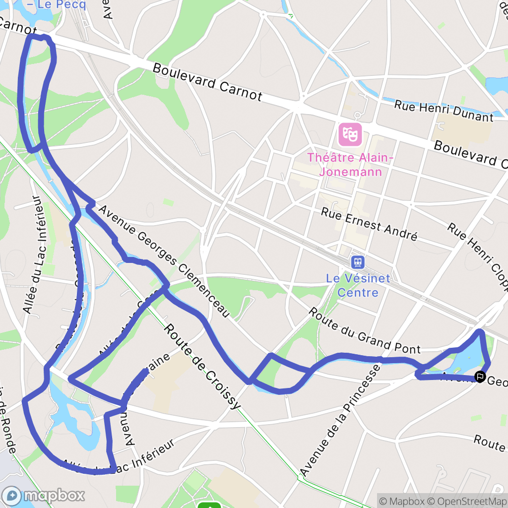 Le Vésinet : carte du parcours de randonnée - France
