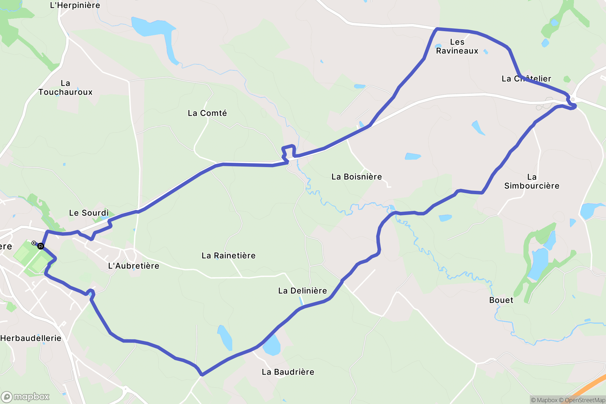 La Gaubretière : carte du parcours de randonnée - France