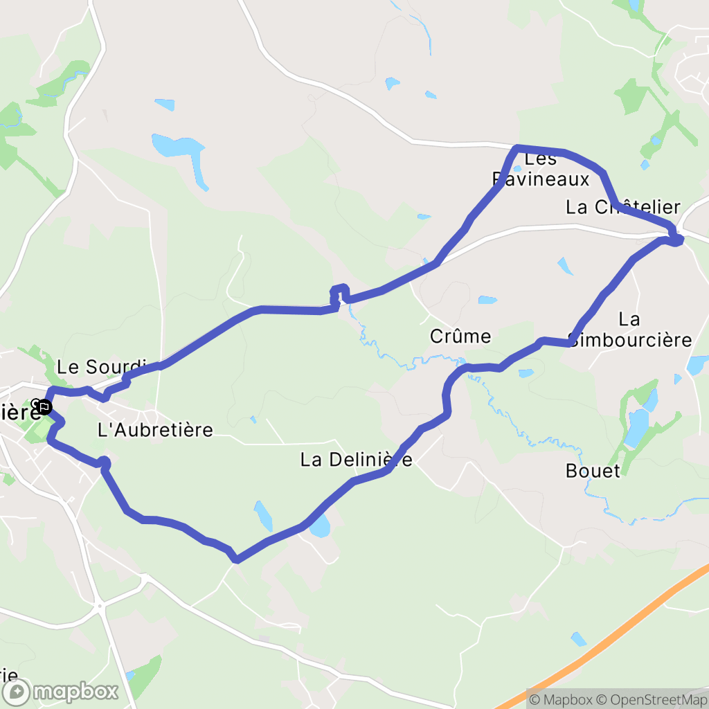 La Gaubretière : carte du parcours de randonnée - France