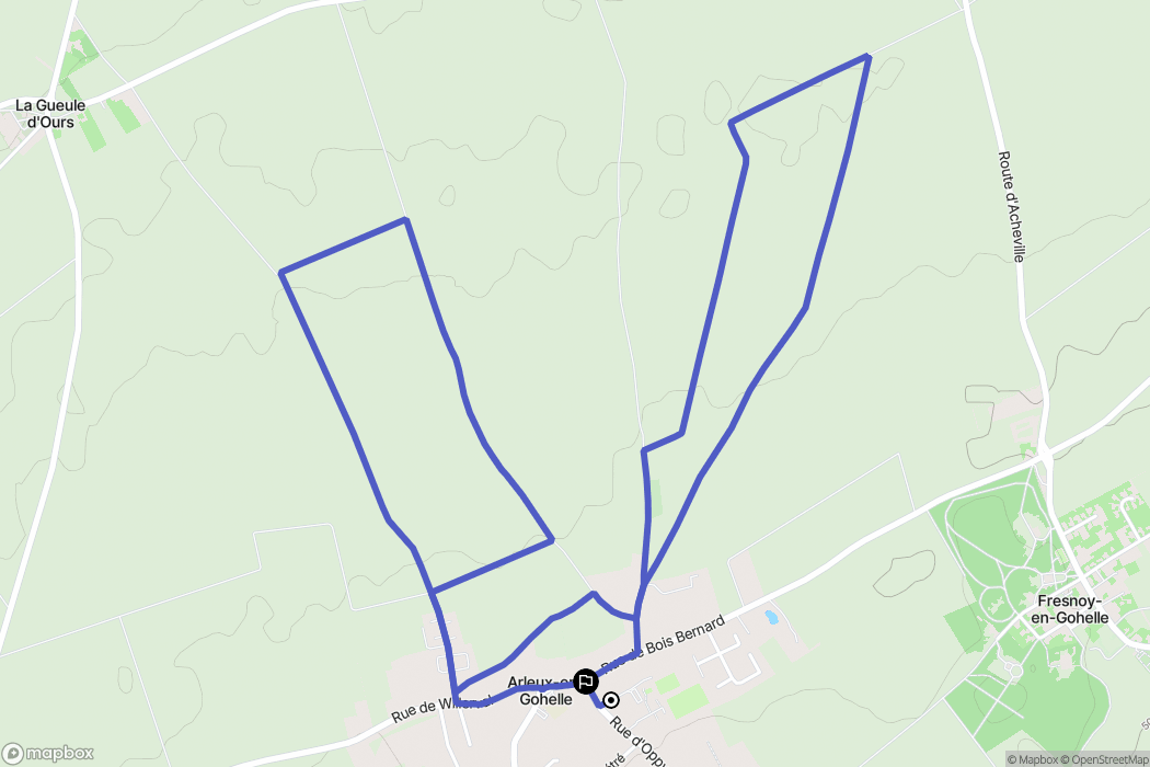 Arleux-en-Gohelle : carte du parcours de randonnée - France