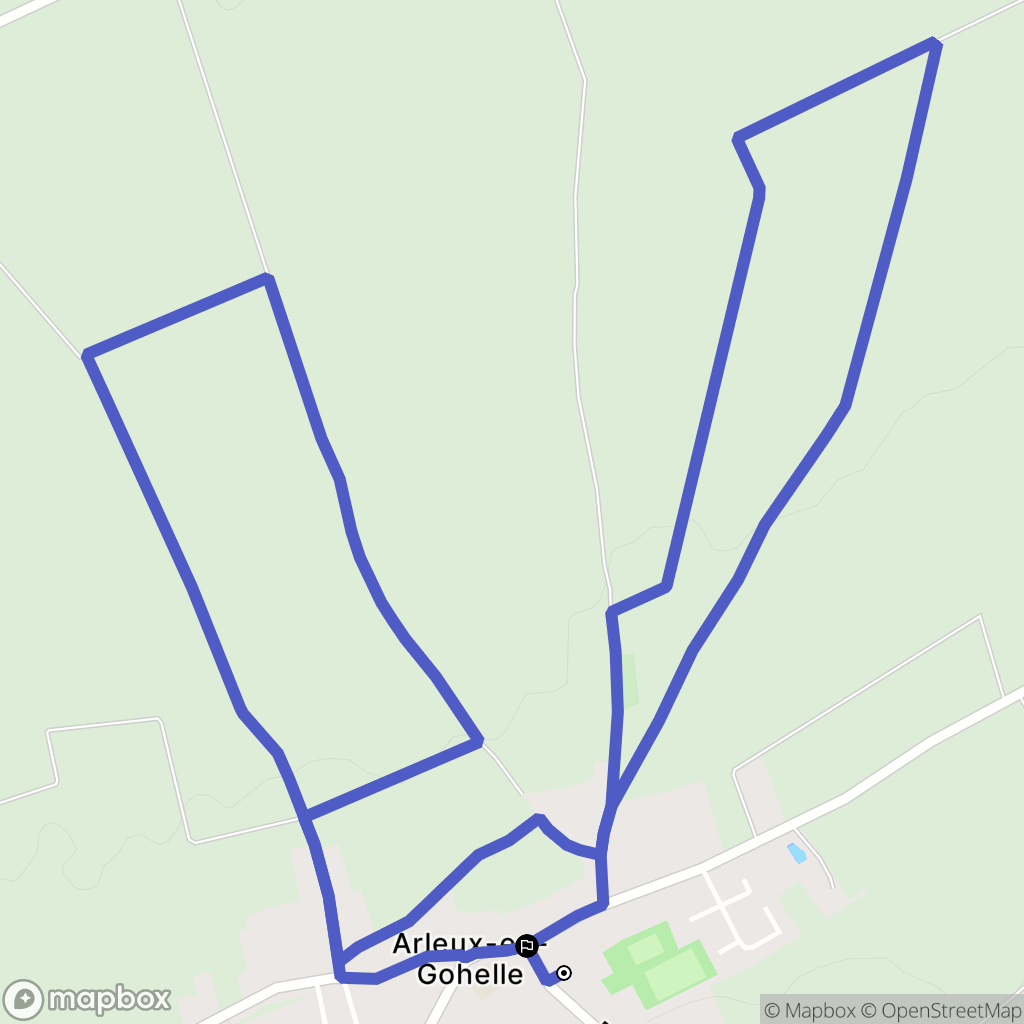 Arleux-en-Gohelle : carte du parcours de randonnée - France