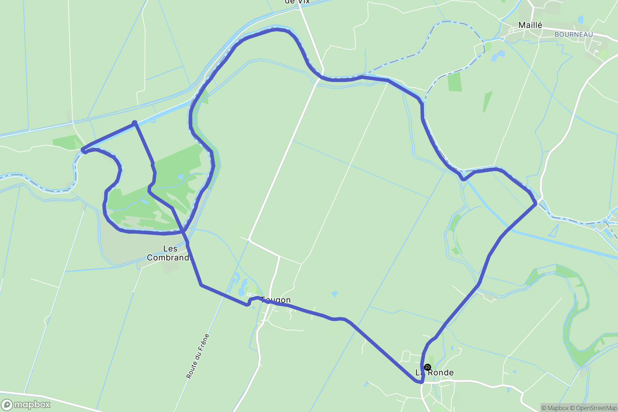 La Ronde : carte du parcours de randonnée - France