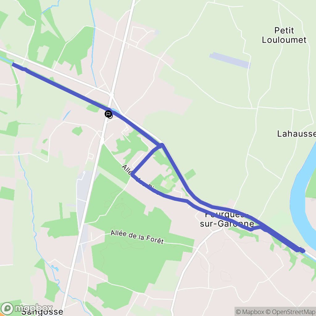 Fourques-sur-Garonne : carte du parcours de randonnée - France