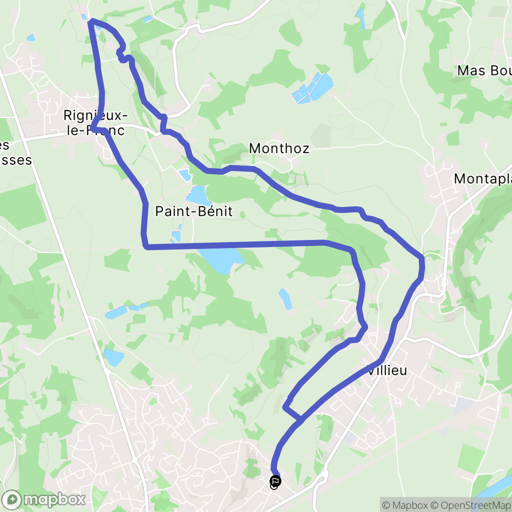 Meximieux : carte du parcours de randonnée - France