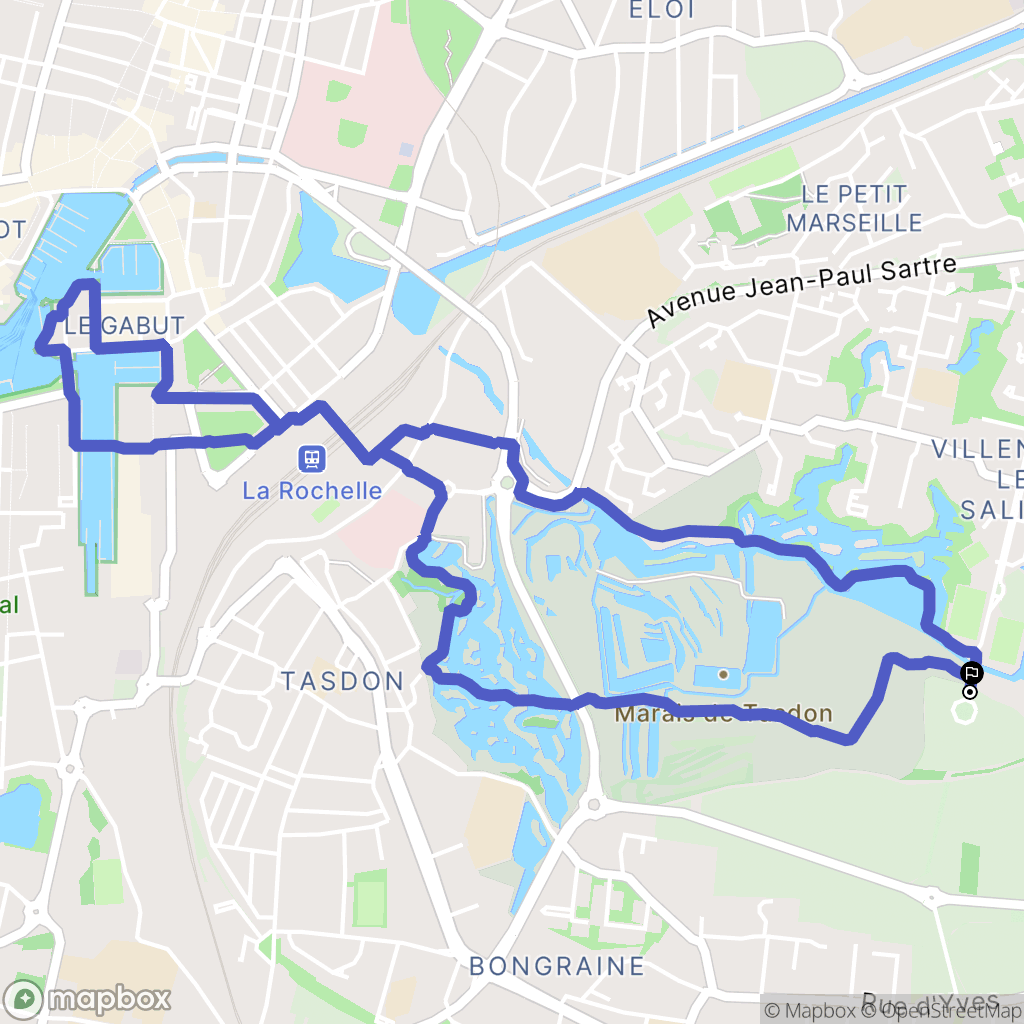 Aytré : carte du parcours de randonnée - France