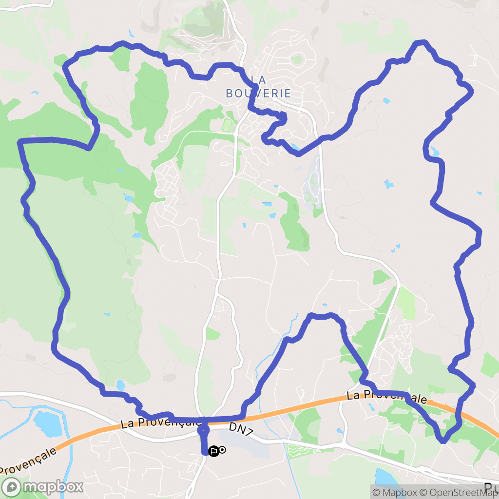 Roquebrune-sur-Argens : carte du parcours de randonnée - France