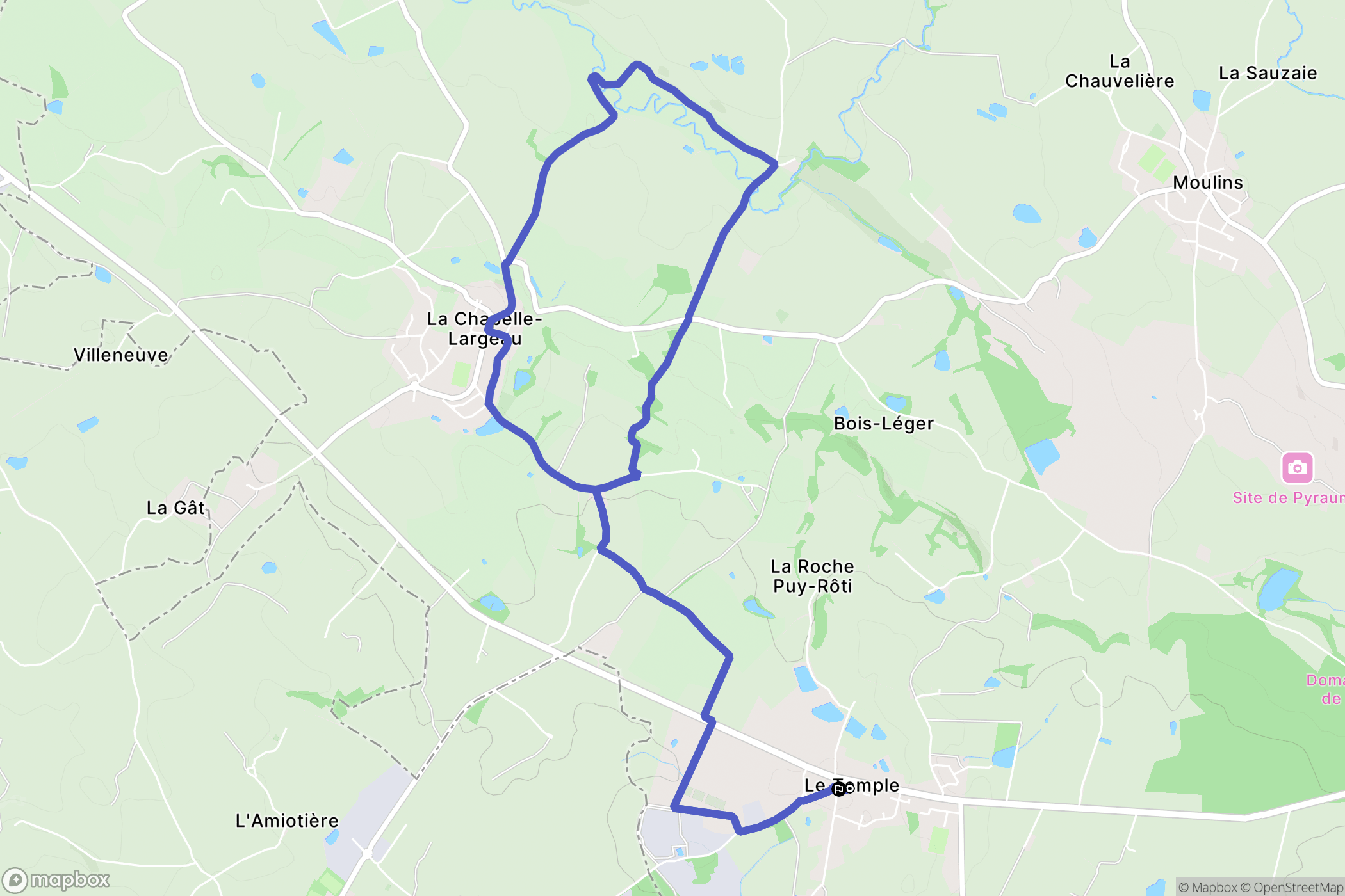 Mauléon : carte du parcours de randonnée - France
