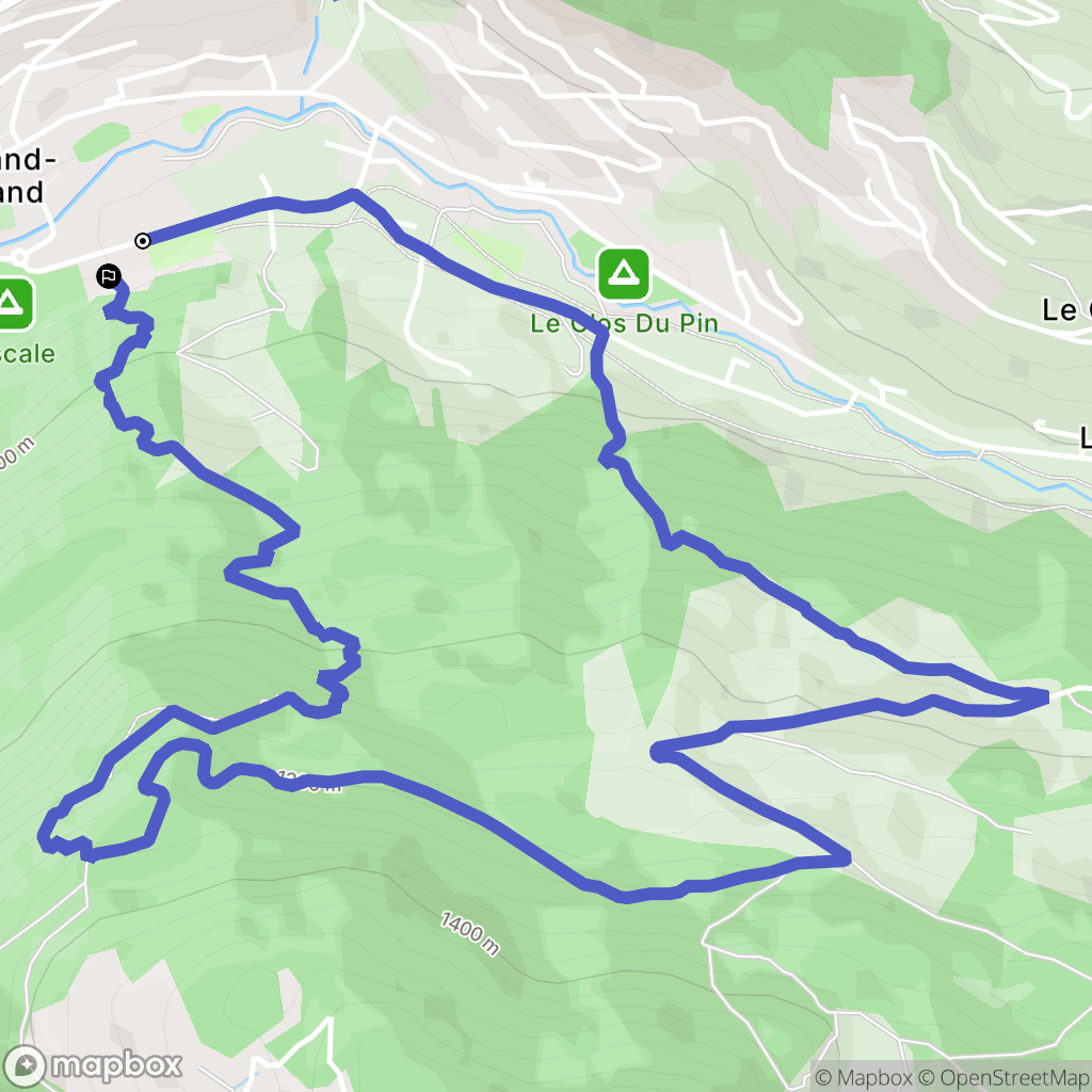 Le Grand-Bornand : carte du parcours de randonnée - France