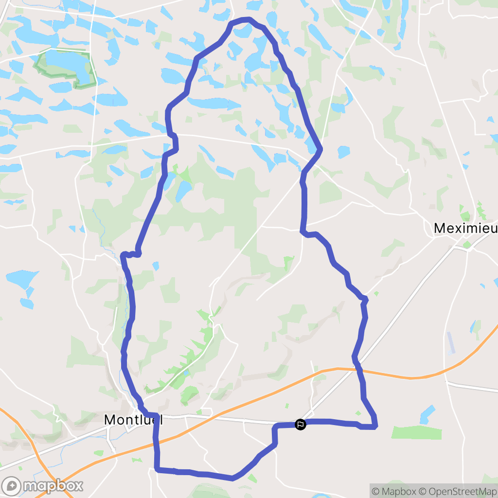 Balan : carte du parcours de randonnée - France
