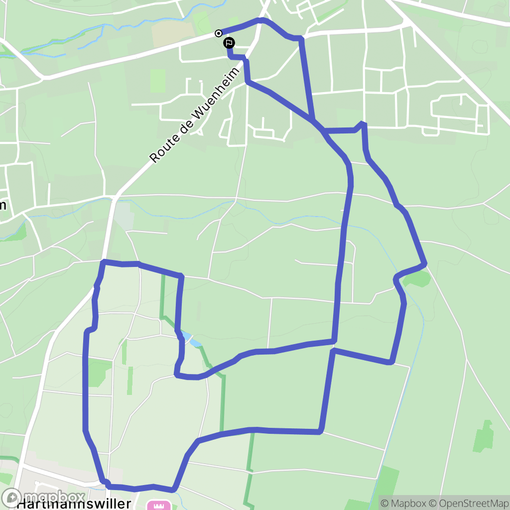Soultz-Haut-Rhin : carte du parcours de randonnée - France