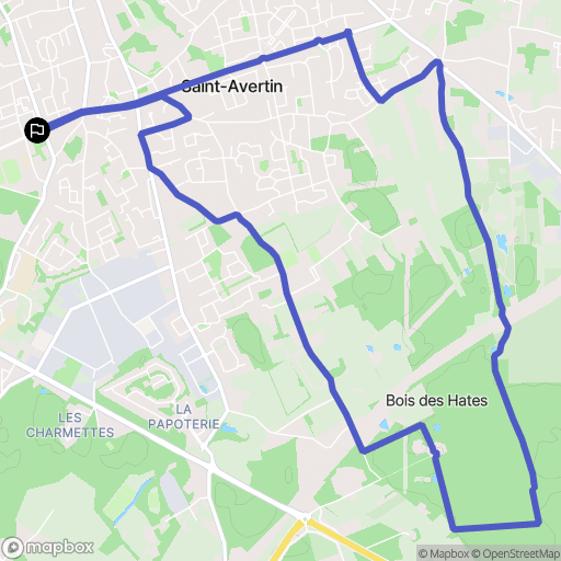 Saint-Avertin : carte du parcours de randonnée - France