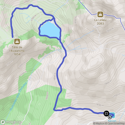 La Chapelle-d'Abondance : carte du parcours de randonnée - France